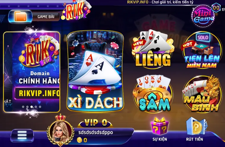 Sảnh Game Bài RikVip Đẳng Cấp Thượng Lưu Tại Việt Nam